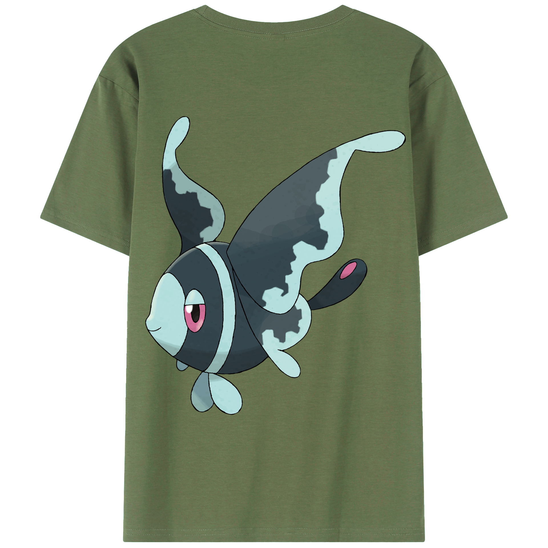 （画像用） ポケットモンスター Pokémon 綿100％ メンズ半袖Tシャツ（バックプリント） 通気性